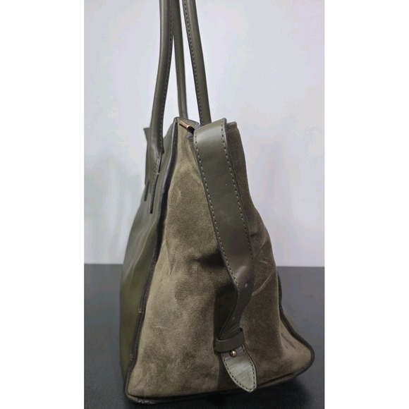 Michael Kors Avril XL Extra Large Top Zip Tote Shoulder Leather Bag Olive Green - Picture 6 of 14